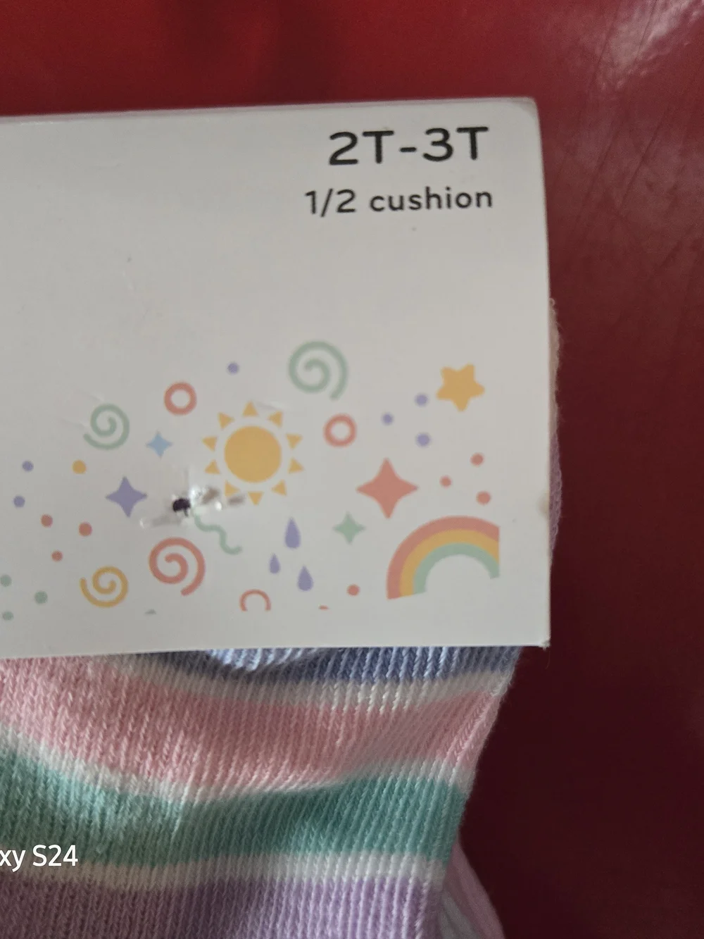 Nuby Girls' Pastel Stripe & Butterfly Crew Socks - Pink, Purple, Green